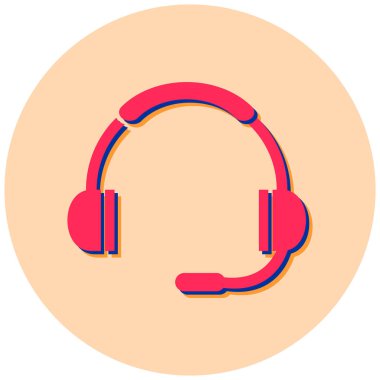 Kulaklık. Web simgesi basit tasarım