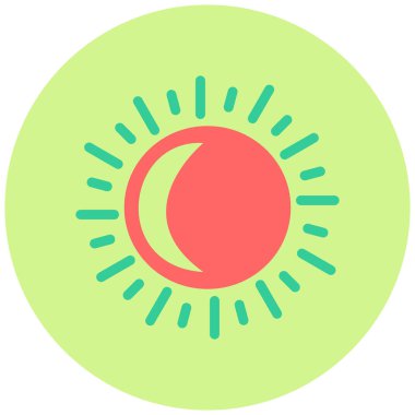 Güneş. Web simgesi basit illüstrasyon