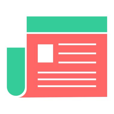 Belge. Web simgesi basit illüstrasyon