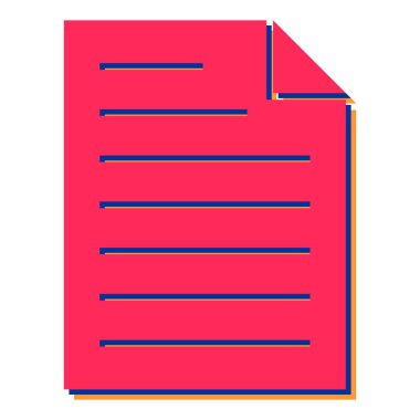 belge simgesi, vektör çizimi