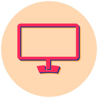 Bilgisayar. Web simgesi basit illüstrasyon