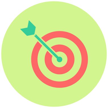 Hedef. Web simgesi basit illüstrasyon