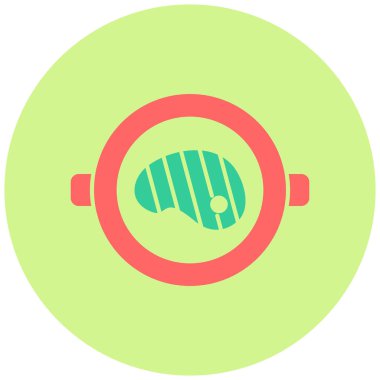 Izgara yemek. Web simgesi basit illüstrasyon