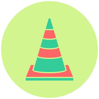 Trafik konisi. Web simgesi basit illüstrasyon