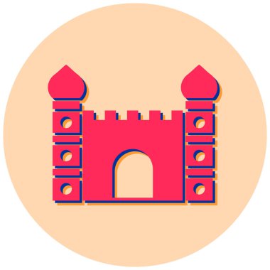 Şato. Web simgesi basit illüstrasyon