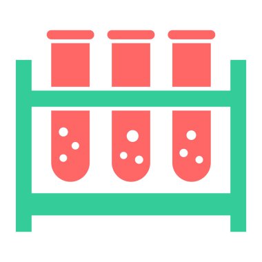 Test tüpleri simgesi. vektör illüstrasyonu