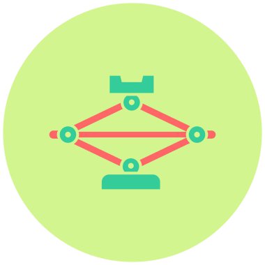 Araba Jack simgesinin vektör illüstrasyonu