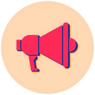 Megafon. Web simgesi basit illüstrasyon