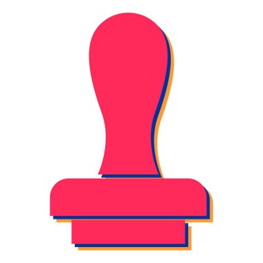 Kalem ve kırmızı saplı bir pul