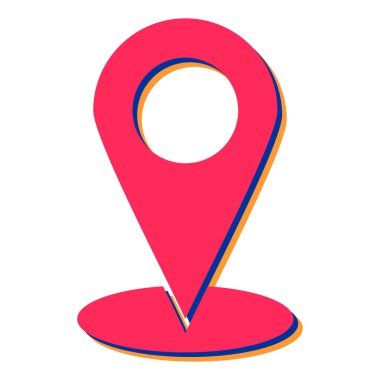 harita pin imleci ikon vektör illüstrasyon tasarımı