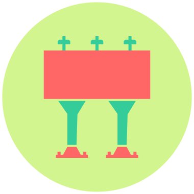 Reklam panosu. Web simgesi basit illüstrasyon