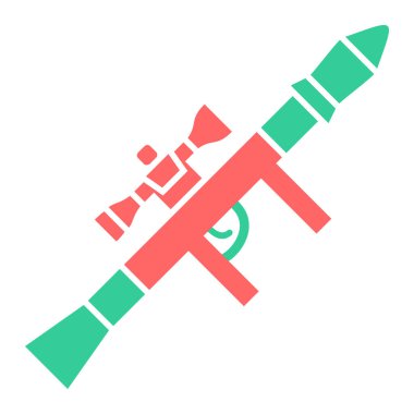 Askeri silah ikonu. vektör illüstrasyonu