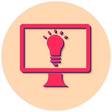 Bilgisayar. Web simgesi basit illüstrasyon