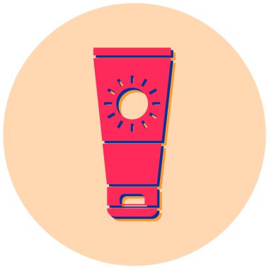 güneş kremi vektör illüstrasyonu