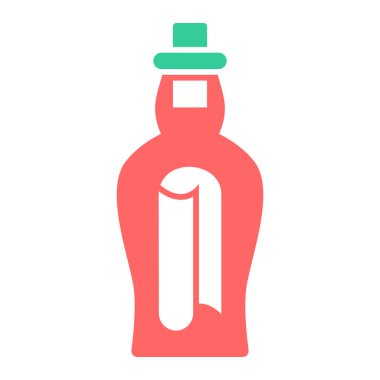 Korsan şişesi. Web simgesi basit tasarım