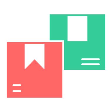 Modern kutu simgesinin vektör illüstrasyonu