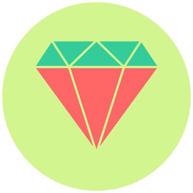 Elmas. Web simgesi basit illüstrasyon