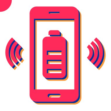 Cep telefonlu akıllı telefon, vektör illüstrasyonu