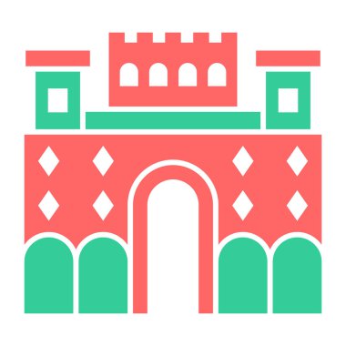 Bina. Web simgesi basit illüstrasyon