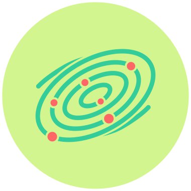 Galaksi simgesinin vektör illüstrasyonu