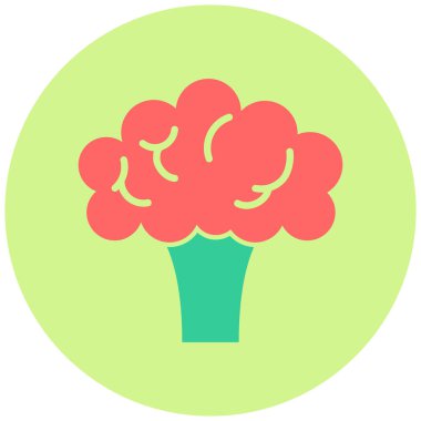 Brokoli. Web simgesi basit illüstrasyon