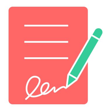 Belge. Web simgesi basit illüstrasyon