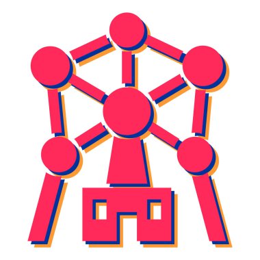 Bir bina simgesinin vektör illüstrasyonu