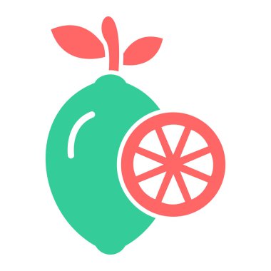 Bir meyve simgesinin vektör illüstrasyonu