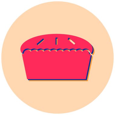 Kek. Web simgesi basit illüstrasyon