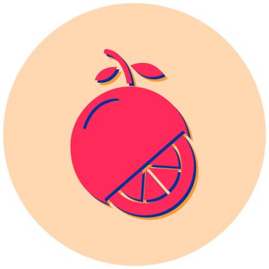 Bir meyve simgesinin vektör illüstrasyonu