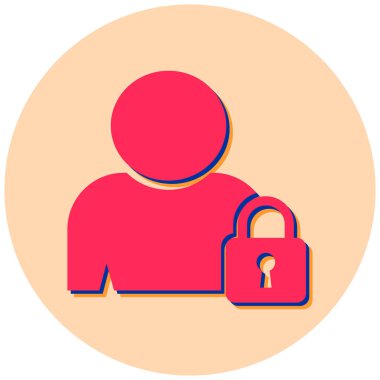 kullanıcı. Web simgesi basit illüstrasyon