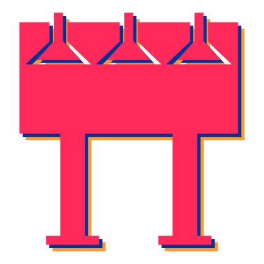 Billboard simgesi vektör illüstrasyonu