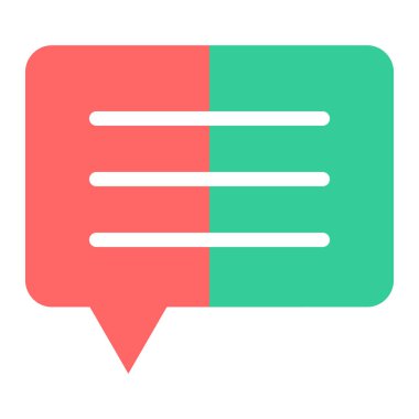 Konuş. Web simgesi basit illüstrasyon