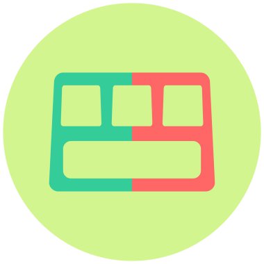 Tabak düz vektör simgesi servis ediliyor