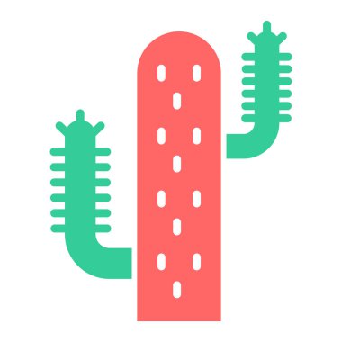 Kaktüs. Web simgesi basit illüstrasyon