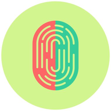 Parmak izi modern simgesinin vektör çizimi 