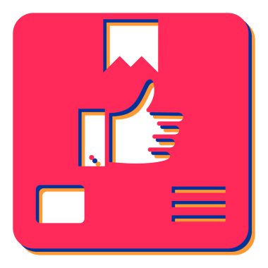 başparmak yukarı simgesi, basit tasarım vektör çizimi