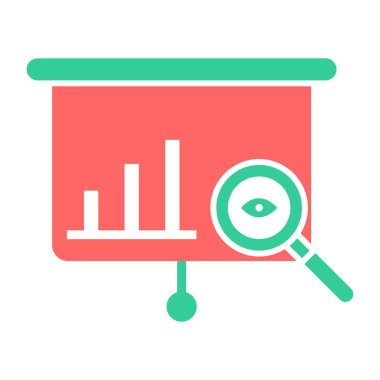 Analizler. Web simgesi basit illüstrasyon