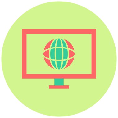 Tarayıcı. Web simgesi basit illüstrasyon