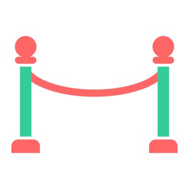 Bariyer. Web simgesi basit illüstrasyon