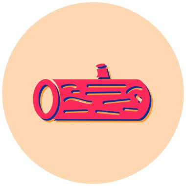 Günlük kaydı simgesinin vektör illüstrasyonu