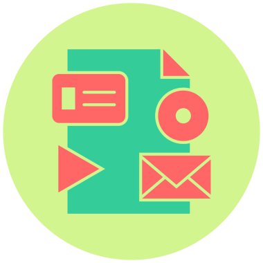 Damgalama. Web simgesi basit illüstrasyon