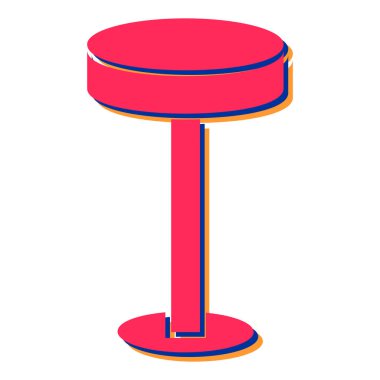 Modern tabure simgesinin vektör çizimi