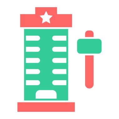 Bina. Web simgesi basit illüstrasyon