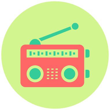 Radyo. Web simgesi basit tasarım