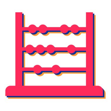 abaküs vektör simgesi modern illüstrasyon