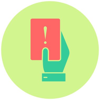 Sarı Kart simgesinin vektör illüstrasyonu