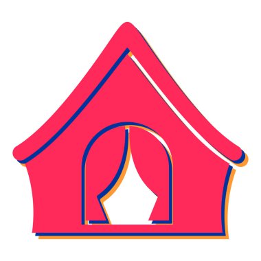 Şirin bir çizgi film evinin vektör çizimi