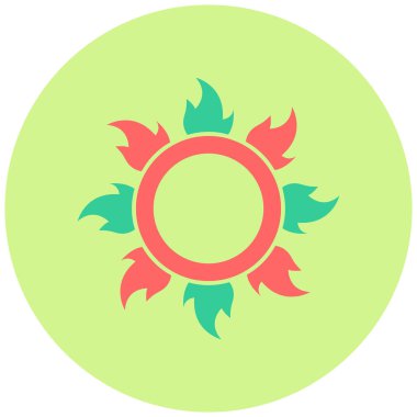 Güneş. Web simgesi basit illüstrasyon