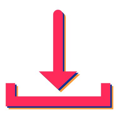 Ok simgesini indir. vektör illüstrasyonu